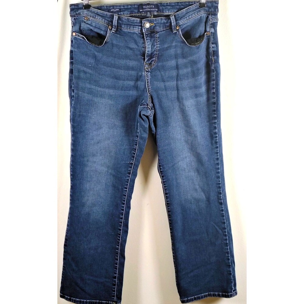 Talbots Ankle Jeans Women's Size 14P Curvy Simply Flattering Collection